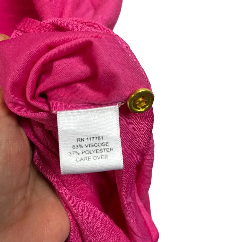 NWT Speed Limit Pink Button Front Shirt Dress Midi Length Roll Tab‎ Sleeves